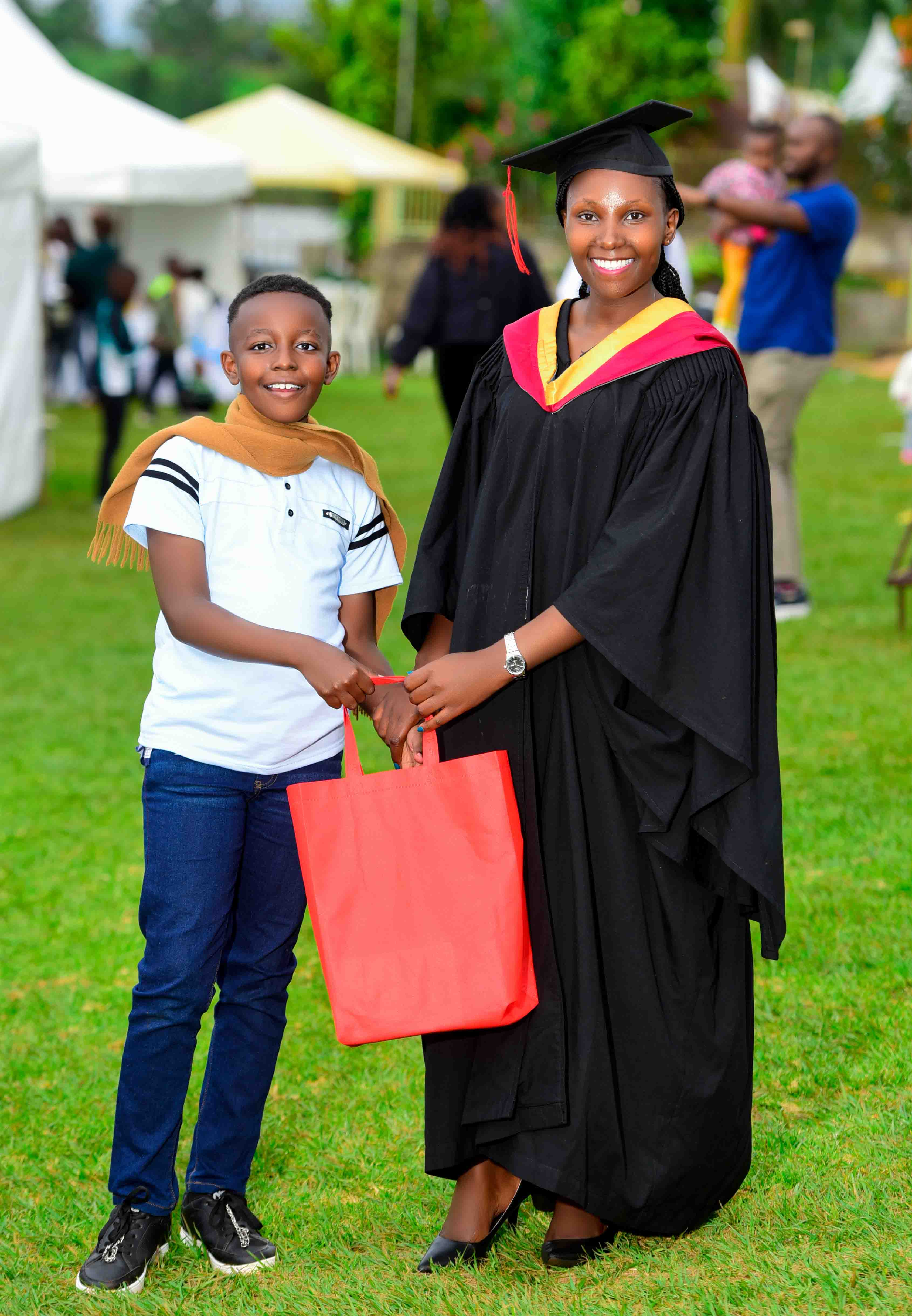 Graduation ceremony moment